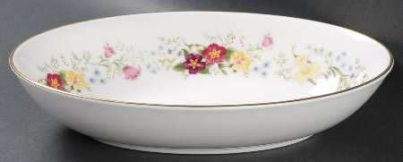 Spring Morning 9" Oval Vegetable Bowl