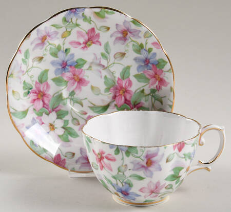 Summer Glory Flat Cup & Saucer Set