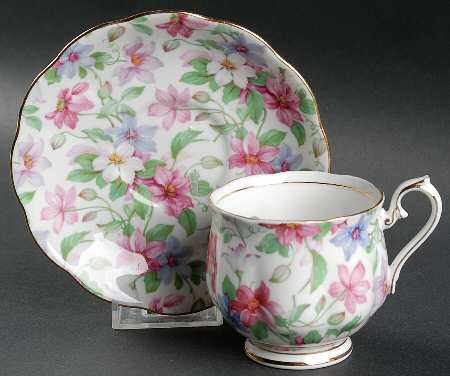 Summer Glory Footed Cup & Saucer Set