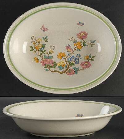 Summer Solitude 10" Oval Vegetable Bowl
