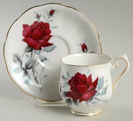 Sweet Romance Footed Demitasse Cup & Saucer Set