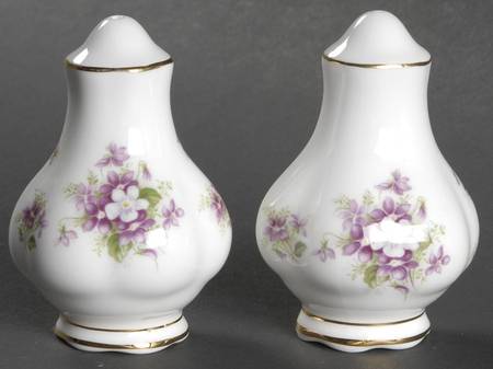 Sweet Violets Salt & Pepper Set