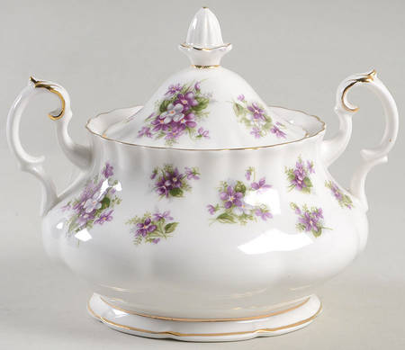 Sweet Violets Sugar Bowl & Lid