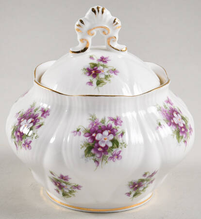 Sweet Violets Sugar Bowl & Lid