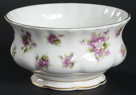 Sweet Violets Open Sugar Bowl