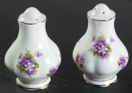 Sweet Violets Salt & Pepper Set