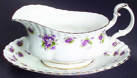 Sweet Violets Gravy Boat & Underplate
