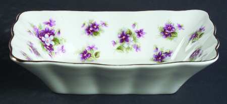 Sweet Violets Rectangular Sweet Meat Dish