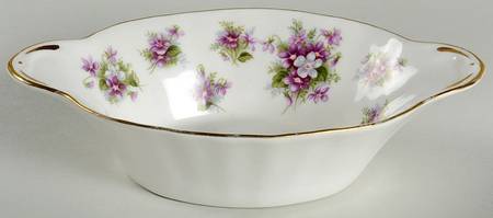 Sweet Violets 6" Oval Sweet Meat Dish