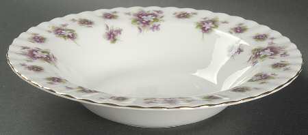 Sweet Violets Rim Soup Bowl