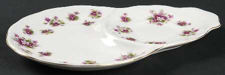 Sweet Violets Plate for Dessert Plate & Cup Set