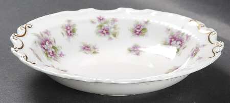 Sweet Violets Round Sweet Meat Dish