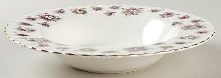 Sweet Violets Large Rim Soup Bowl