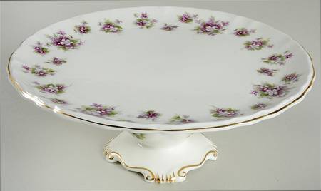 Sweet Violets 9" Diameter Pedestal Cake Stand