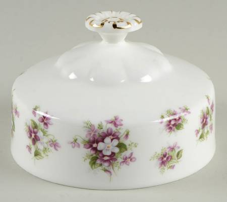 Sweet Violets Lid for Round Butter
