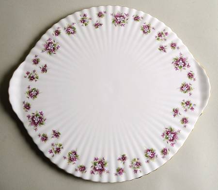 Sweet Violets Large Handled Cake Plate