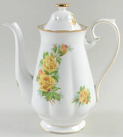 Tea Rose Yellow Coffee Pot & Lid
