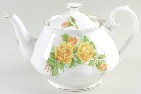 Tea Rose Yellow Teapot & Lid