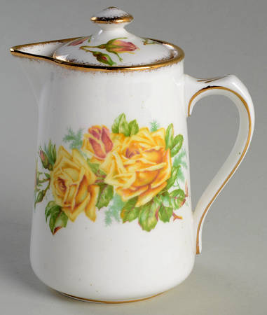 Tea Rose Yellow Hot Water Jug & Lid