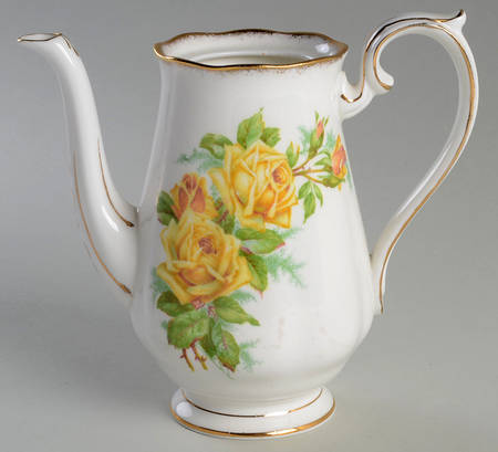 Tea Rose Yellow Mini Coffee Pot No Lid