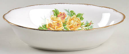 Tea Rose Yellow 8" Oval Vegetable Bowl