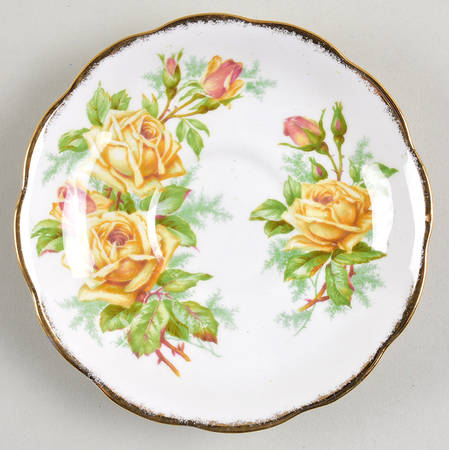 Tea Rose Yellow Saucer for Footed Cup
