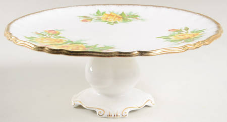 Tea Rose Yellow 9" Pedestal Cake Stand