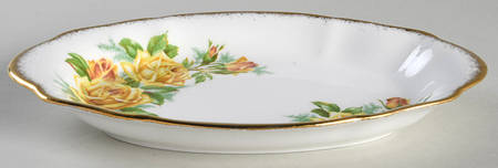Tea Rose Yellow Tray for Mini Creamer & Open Sugar