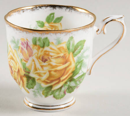 Tea Rose Yellow Footed Demitasse Cup