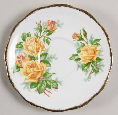 Tea Rose Yellow Saucer for Footed Cream Soup Bowl