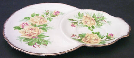 Tea Rose Yellow Plate for Dessert Plate & Cup Set