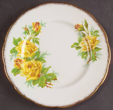 Tea Rose Yellow Dessert/Pie Plate
