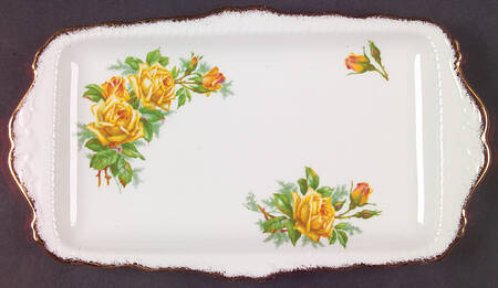 Tea Rose Yellow Large Sandwich Tray