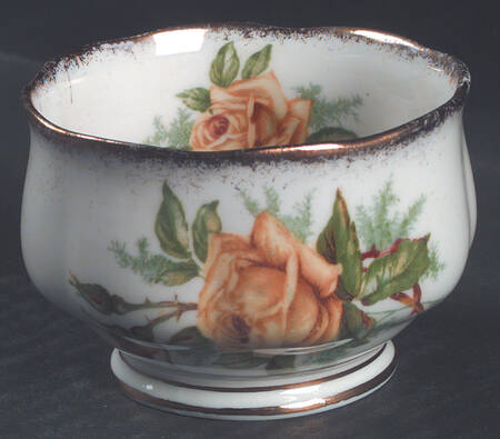 Tea Rose Yellow Mini Open Sugar Bowl