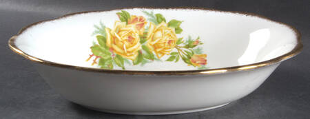 Tea Rose Yellow 9" Oval Vegetable Bowl