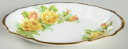 Tea Rose Yellow Tray for Mini Creamer & Open Sugar