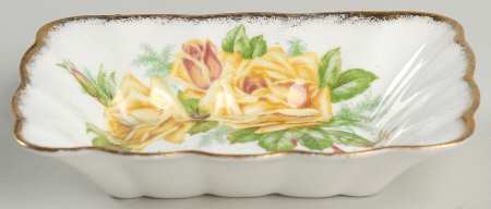 Tea Rose Yellow Rectangular Sweet Meat Dish