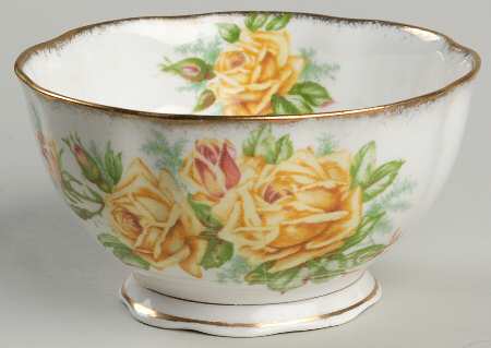 Tea Rose Yellow Open Sugar Bowl