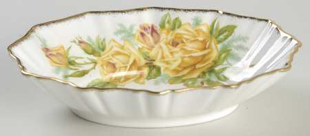 Tea Rose Yellow 5" Oval Sweet Meat Dish