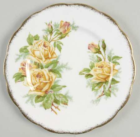 Tea Rose Yellow Bread & Butter Plate