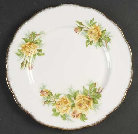 Tea Rose Yellow Luncheon Plate