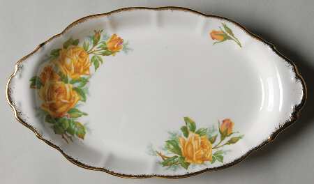 Tea Rose Yellow Tray for Creamer & Open Sugar