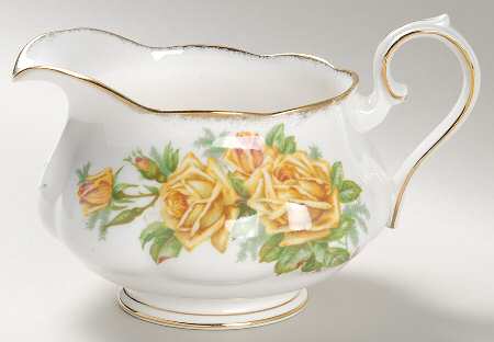 Tea Rose Yellow Round Gravy Boat