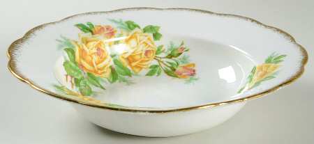 Tea Rose Yellow Rim Soup Bowl