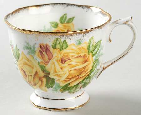Tea Rose Yellow Cup for Dessert Plate & Cup Set