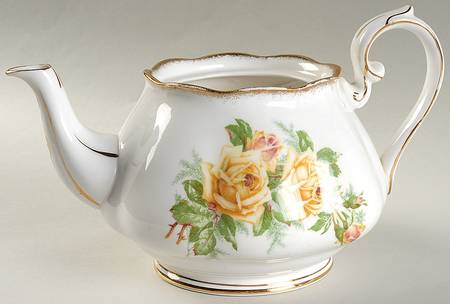 Tea Rose Yellow Teapot No Lid