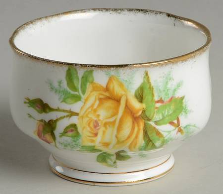 Tea Rose Yellow Mini Open Sugar Bowl