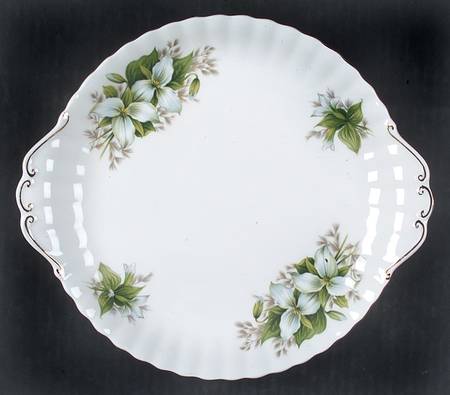 Trillium Handled Cake Plate by Royal Albert