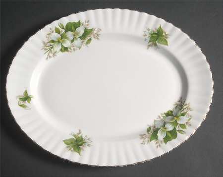 Trillium 12" Oval Serving Platter by Royal Albert