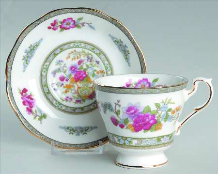 Tree of Kashmir Footed Cup & Saucer Set